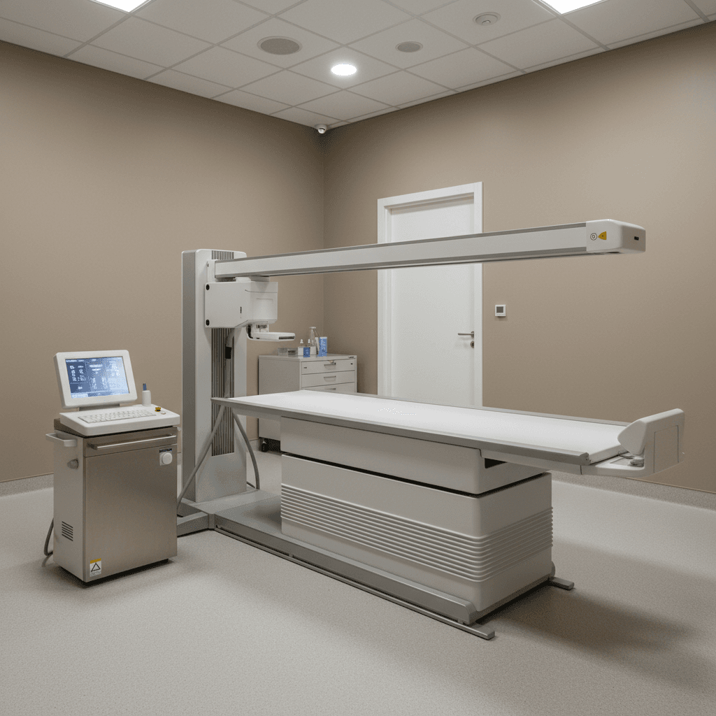 DXA bone density scan being performed